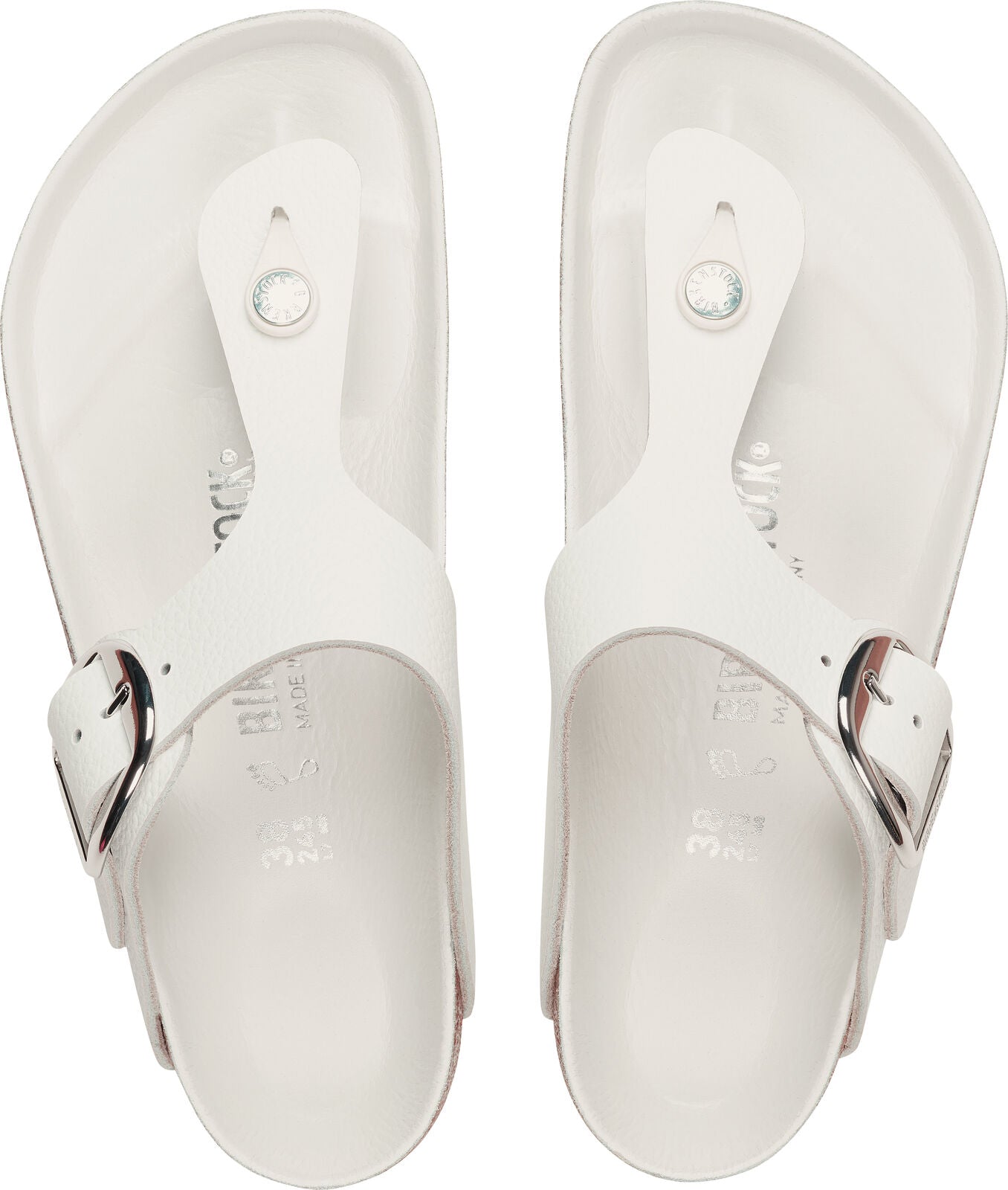 BIRKENSTOCK GIZEH BIG BUCKLE Leather | White