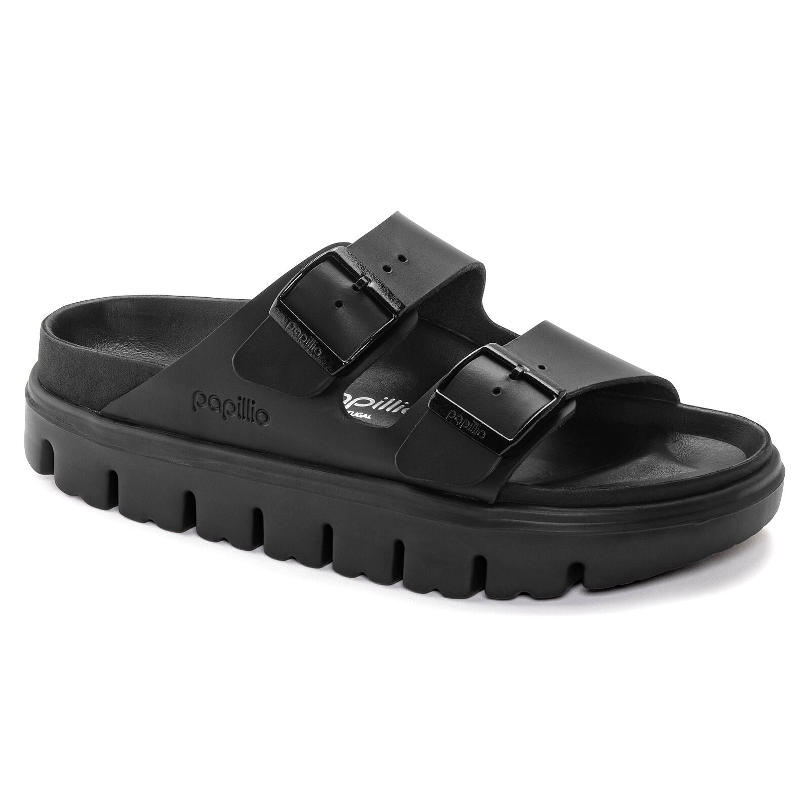 BIRKENSTOCK ARIZONA CHUNKY LEATHER | BLACK