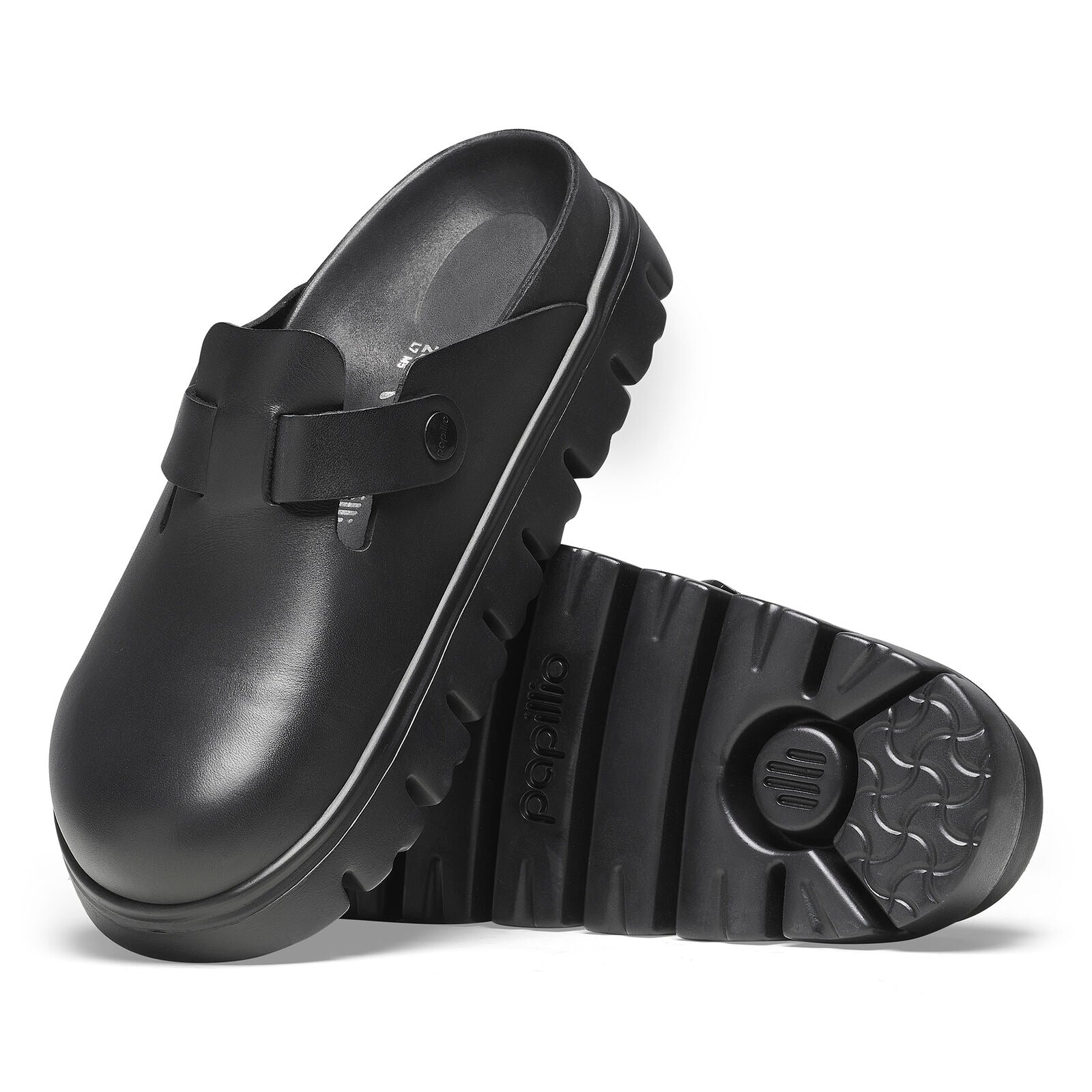 BIRKENSTOCK BOSTON CHUNKY LEATHER | BLACK