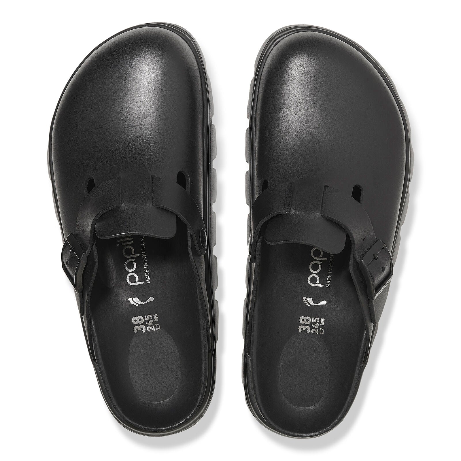 BIRKENSTOCK BOSTON CHUNKY LEATHER | BLACK