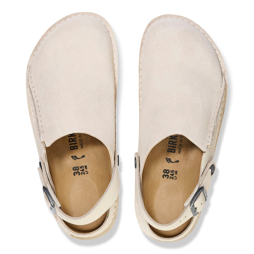 BIRKENSTOCK LUTRY SUEDE | EGGSHELL