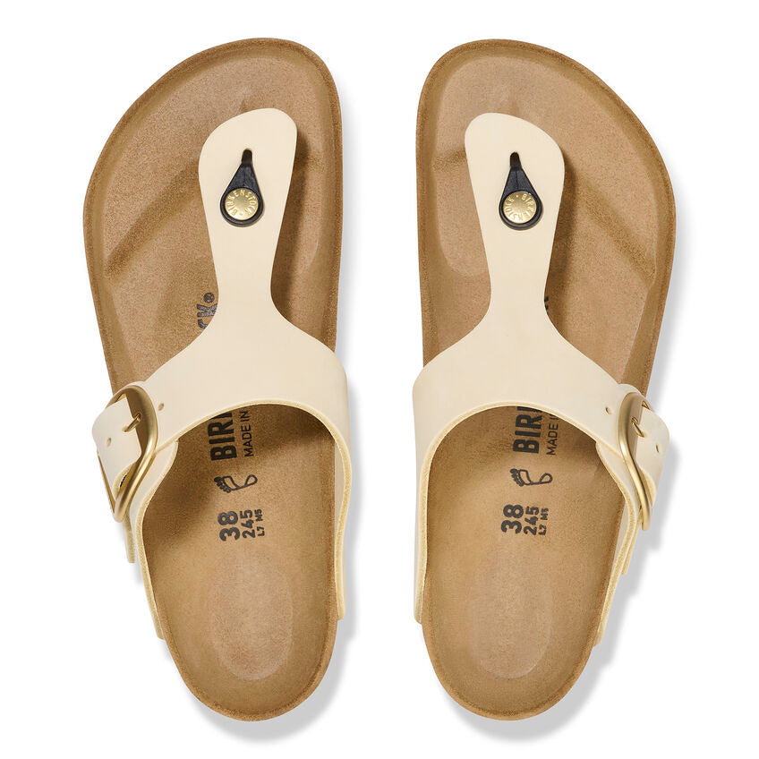 BIRKENSTOCK GIZEH BIG BUCKLE NUBUCK | ECRU