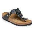 Load image into Gallery viewer, BIRKENSTOCK GIZEH FLOWER LEATHER | BLACK