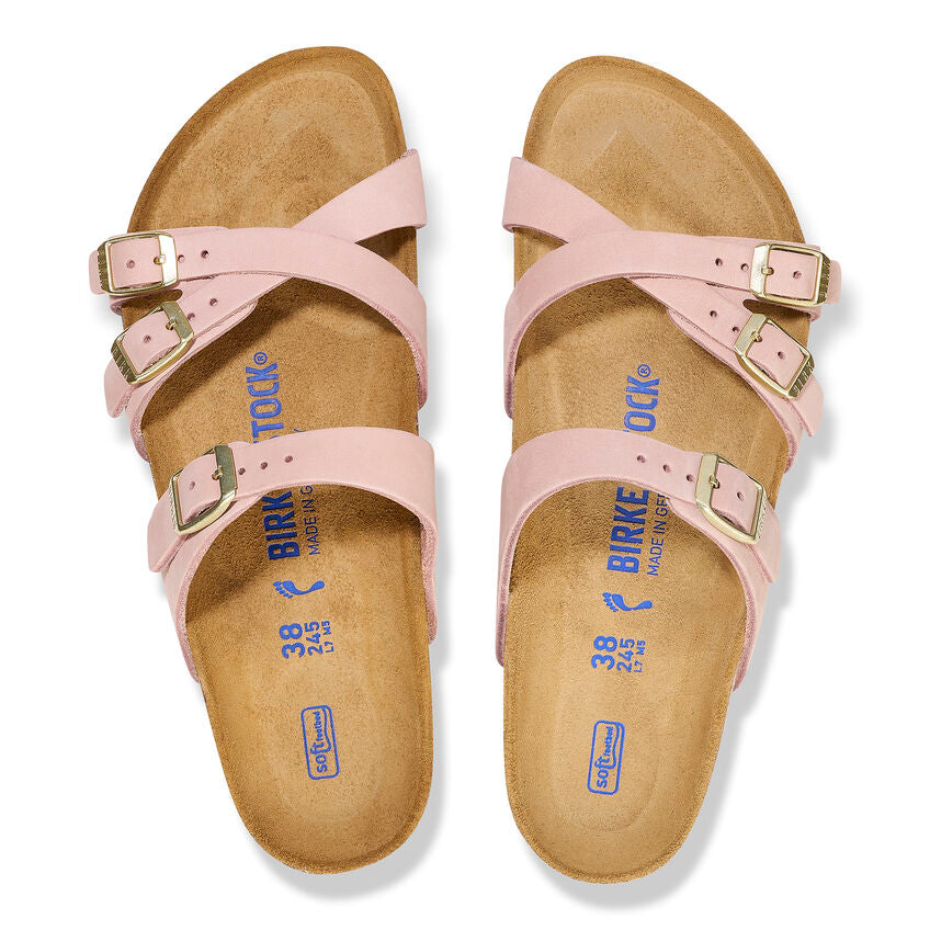 BIRKENSTOCK FRANCA SOFT FOOTBED NUBUCK | SOFT PINK