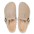 Load image into Gallery viewer, BIRKENSTOCK BOSTON SHEARLING SUEDE LEATHER | TAUPE