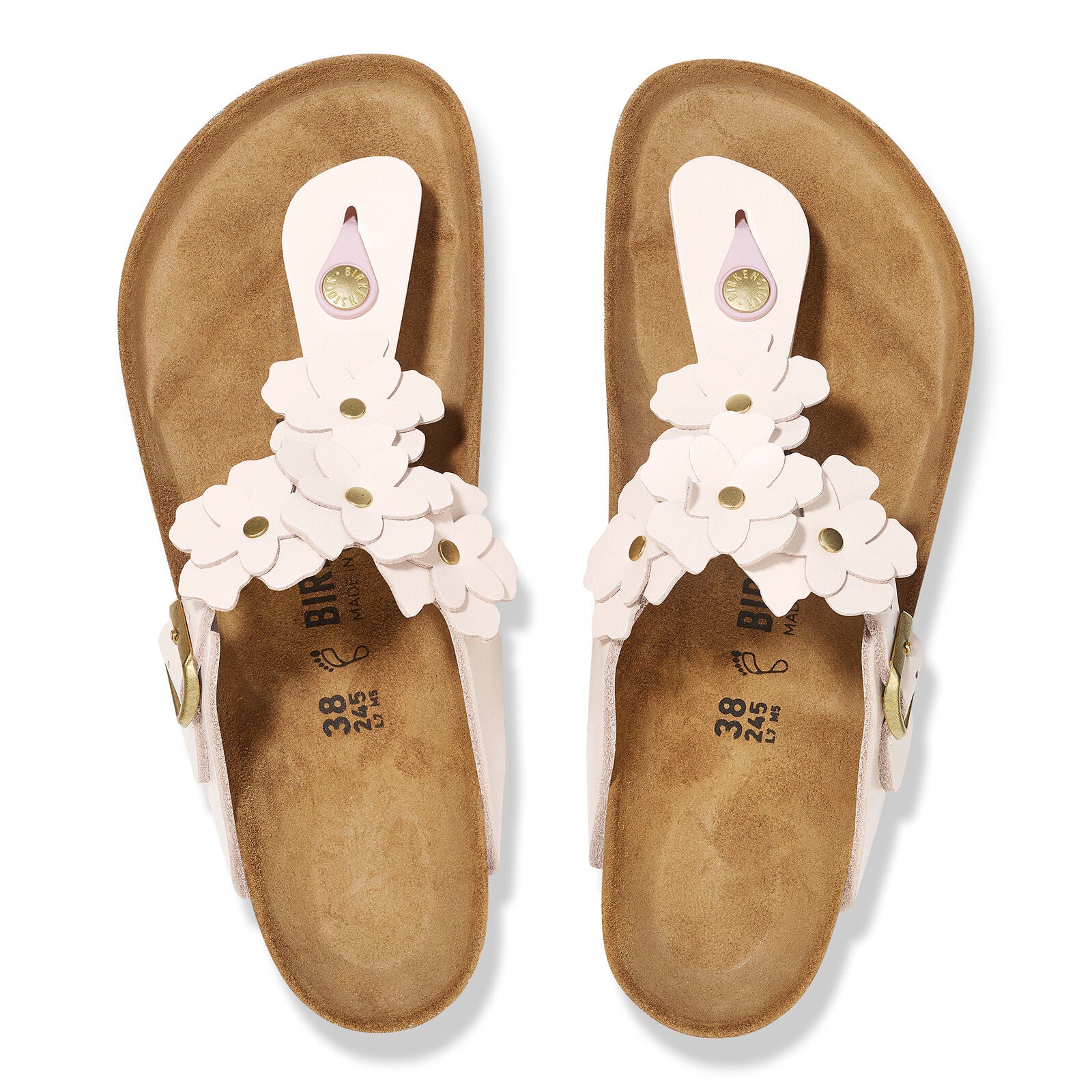 BIRKENSTOCK GIZEH FLOWER LEATHER | LIGHT ROSE