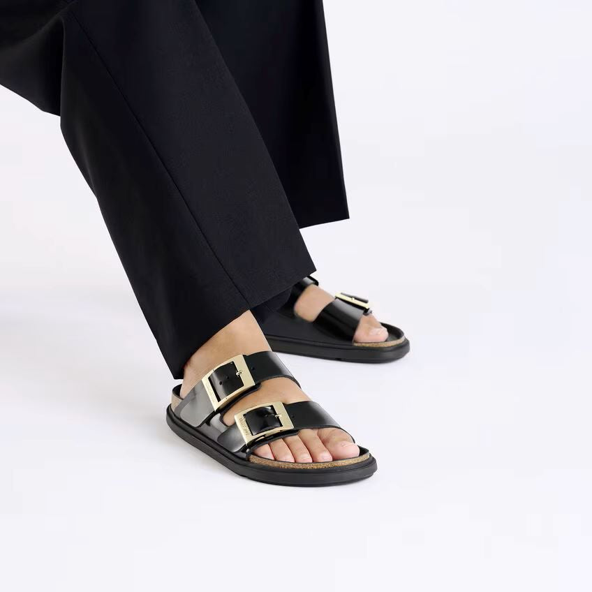 BIRKENSTOCK ARIZONA DROPLET BUCKLE | BLACK | The Hen House
