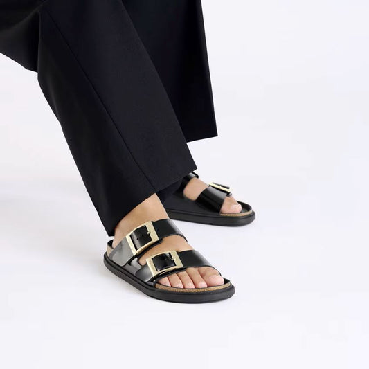 BIRKENSTOCK ARIZONA DROPLET BUCKLE | BLACK