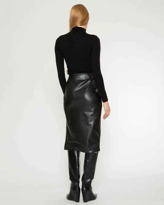 RIPLEY RADER VEGAN LEATHER MIDI SKIRT