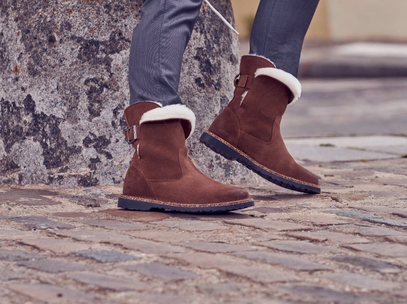 BIRKENSTOCK UPPSALA SHEARLING SUEDE LEATHER | ESPRESSO