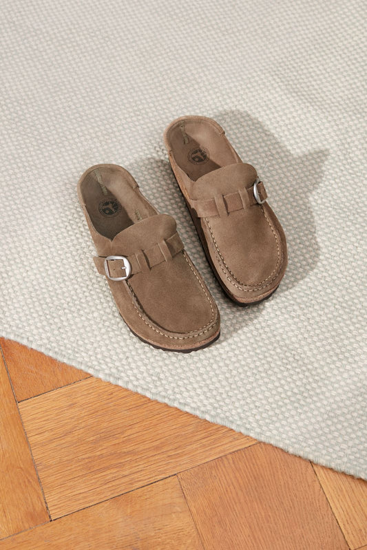 BIRKENSTOCK BUCKLEY SUEDE | GRAY TAUPE