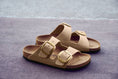 Load image into Gallery viewer, BIRKENSTOCK ARIZONA BIG BUCKLE NUBUCK | SANDCASTLE