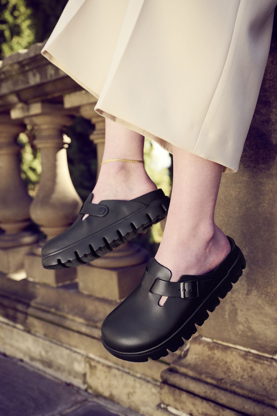 BIRKENSTOCK BOSTON CHUNKY LEATHER | BLACK