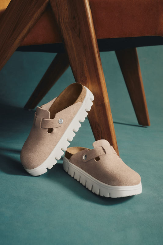 BIRKENSTOCK BOSTON CHUNKY SUEDE | WARM SAND