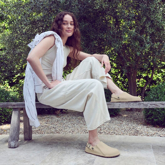 BIRKENSTOCK LUTRY SUEDE | EGGSHELL