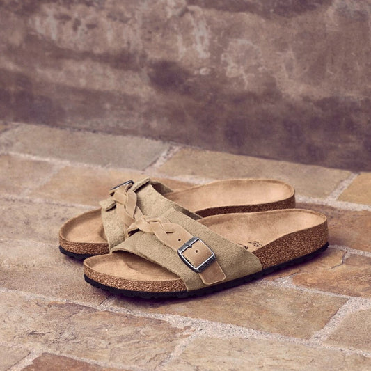 BIRKENSTOCK OITA BRAIDED SUEDE | TAUPE