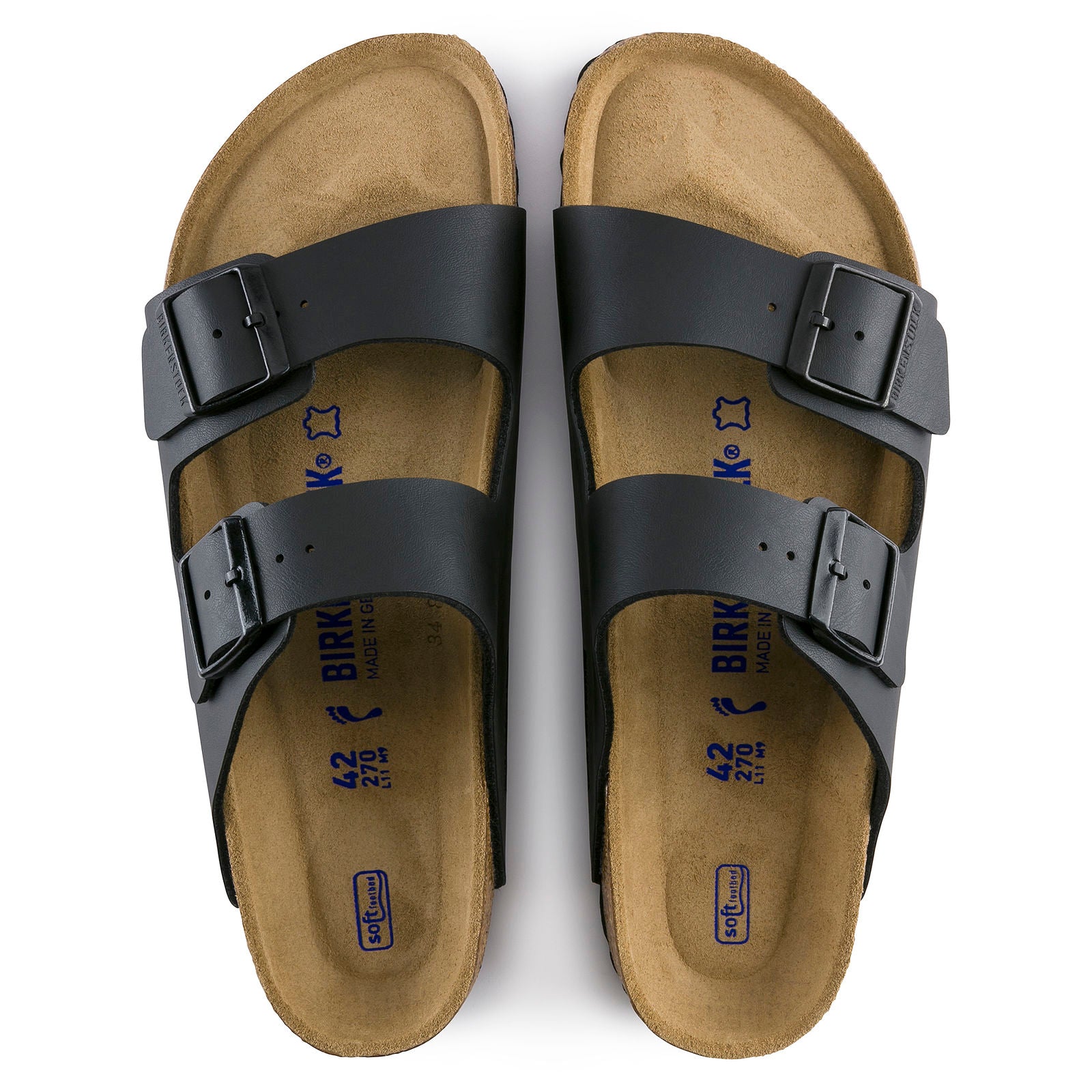 BIRKENSTOCK ARIZONA SOFT FOOTBED BIRKO FLOR | BLACK