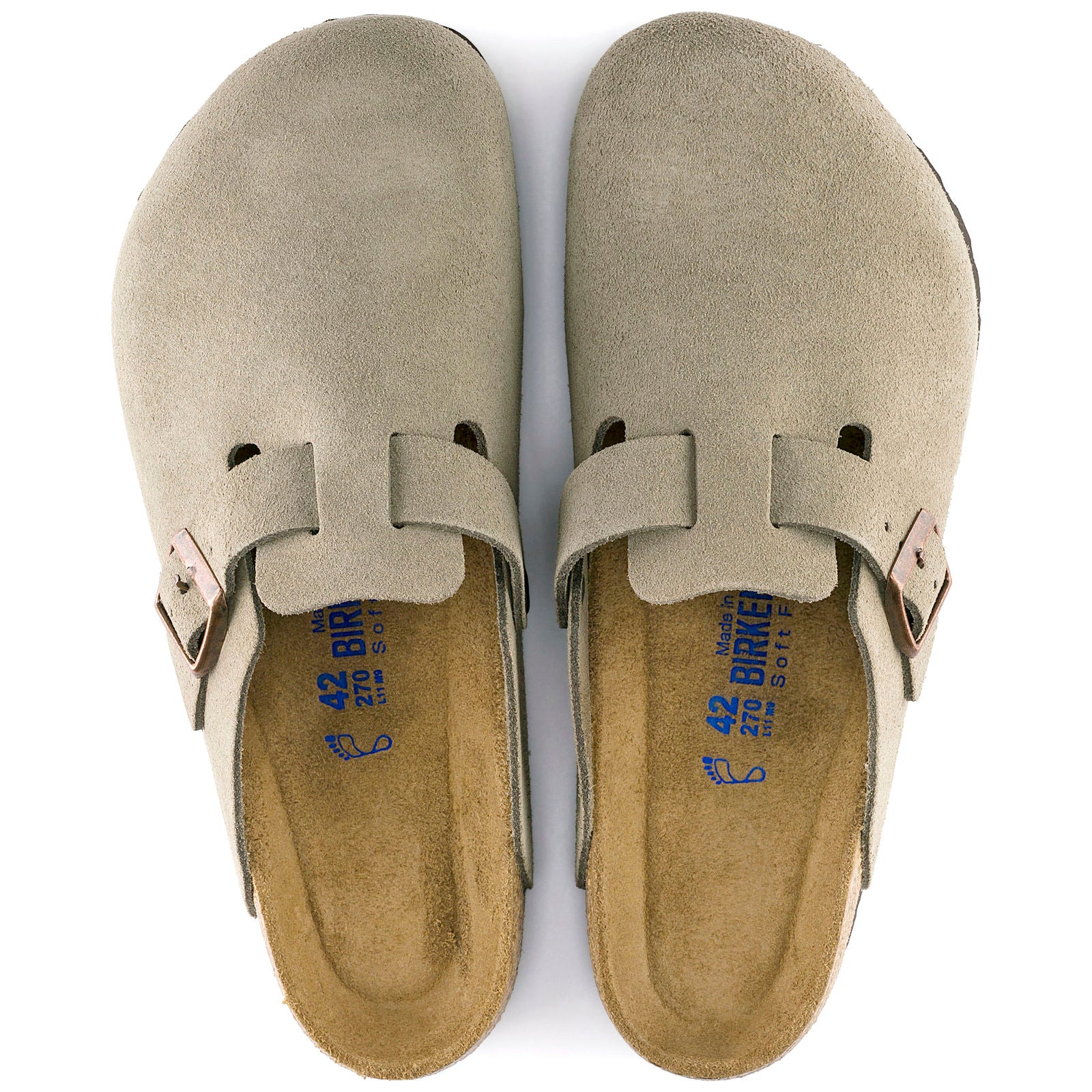 BIRKENSTOCK BOSTON SOFT FOOTBED SUEDE | TAUPE