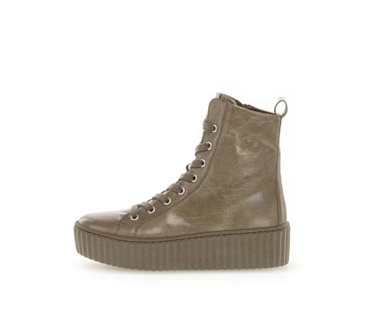 GABOR LACE UP ANKLE BOOT | GREEN