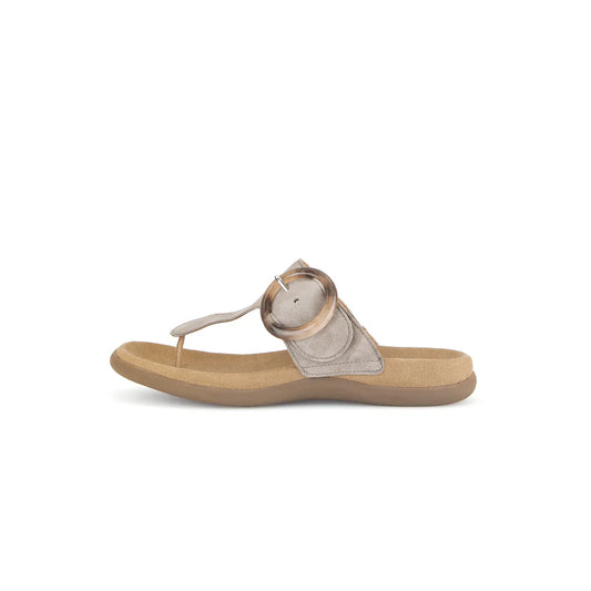 GABOR SANDAL THONG BUCKLE | BEIGE