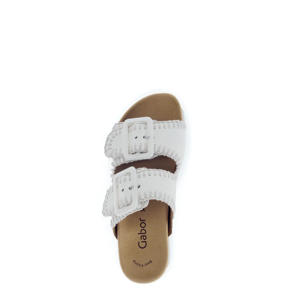 GABOR  2-STRAP SANDAL | OFF WHITE