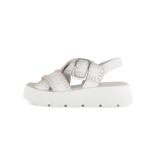 GABOR X-STRAP SANDAL | OFF WHITE