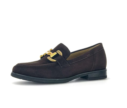 GABOR COMFORT SUEDE LOAFER | MOCCA