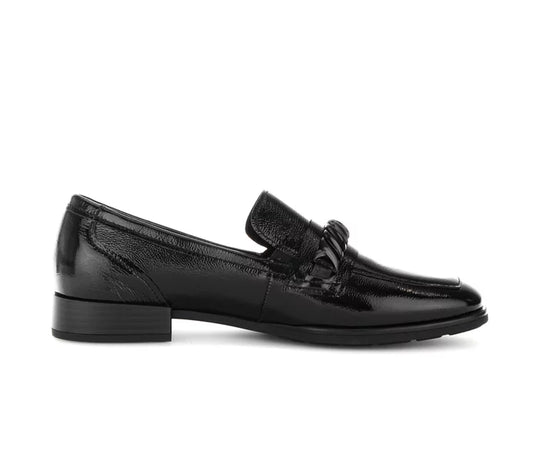 GABOR PATENT LEATHER LOAFER | BLACK