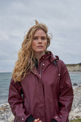 Load image into Gallery viewer, ILSE JACOBSEN LIGHT RAINCOAT | MAROON BANNER