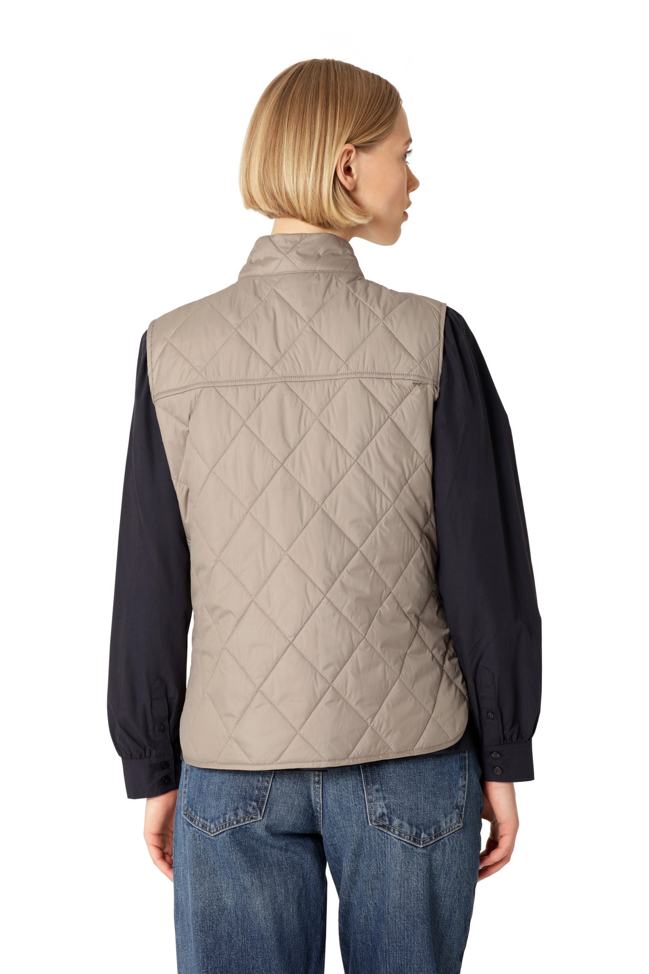 ILSE JACOBSEN SLIM VEST | GREIGE