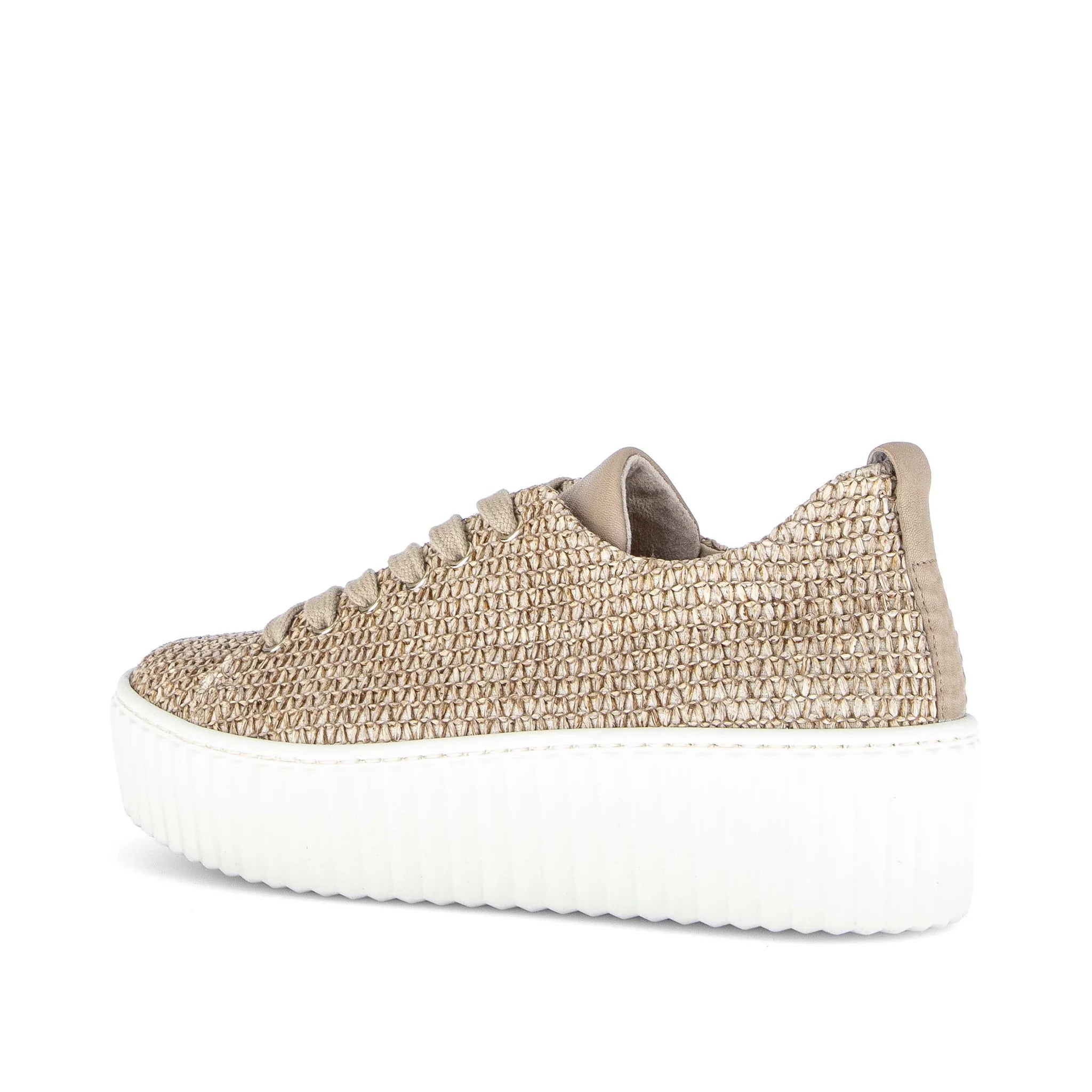 GABOR PLATFORM SNEAKER | RAFFIA