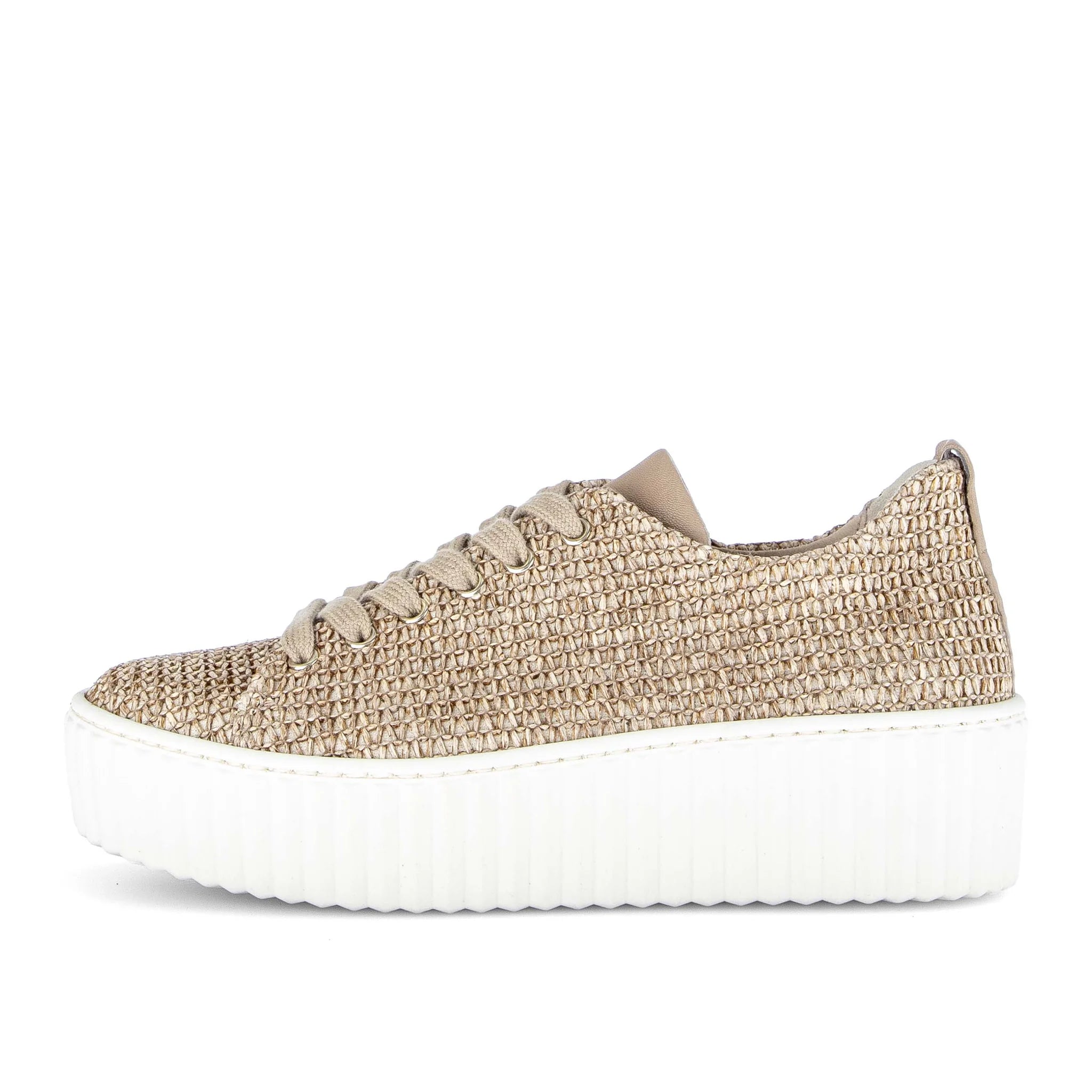 GABOR PLATFORM SNEAKER | RAFFIA