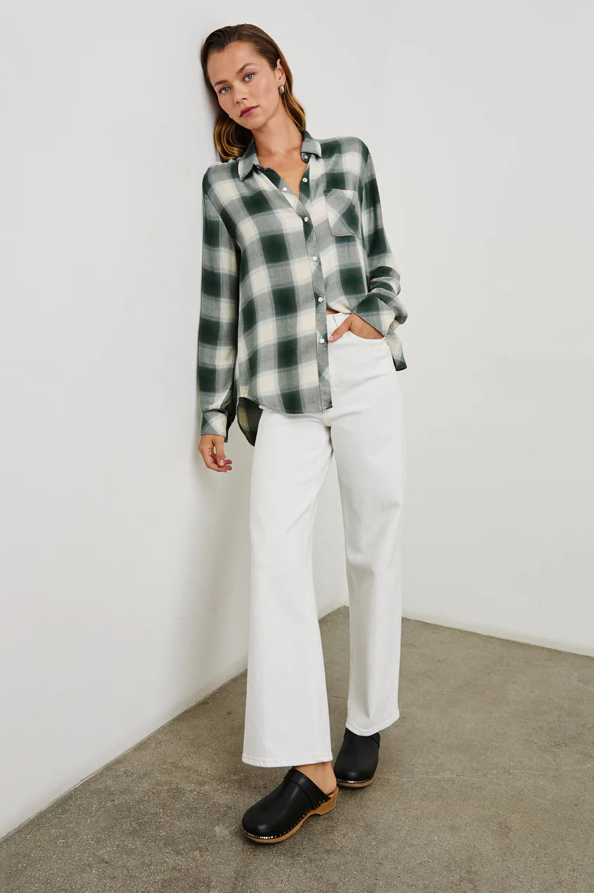 RAILS HUNTER SHIRT | IVORY/OLIVE/TEAL