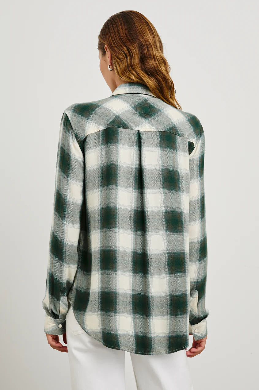 RAILS HUNTER SHIRT | IVORY/OLIVE/TEAL