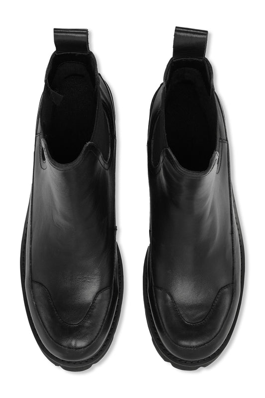 ILSE JACOBSEN MILEY SHORT LEATHER ANKLE BOOT | BLACK