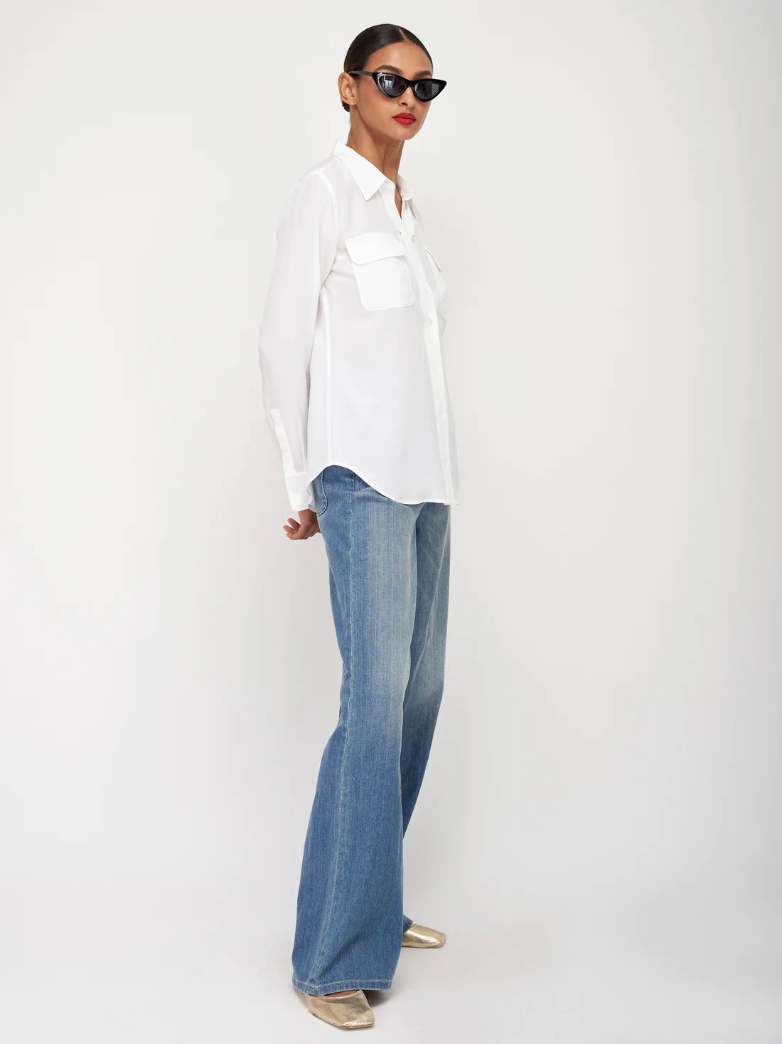EQUIPMENT SIGNATURE SILK SHIRT | Bright White