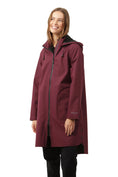 Load image into Gallery viewer, ILSE JACOBSEN LONG RAINCOAT | MAROON BANNER
