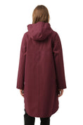 Load image into Gallery viewer, ILSE JACOBSEN LONG RAINCOAT | MAROON BANNER