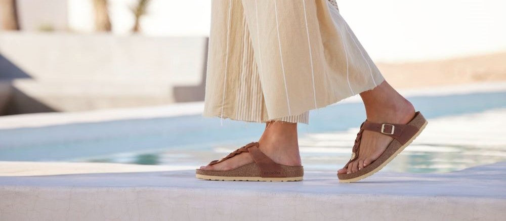 BIRKENSTOCK GIZEH BRAIDED LEATHER | COGNAC
