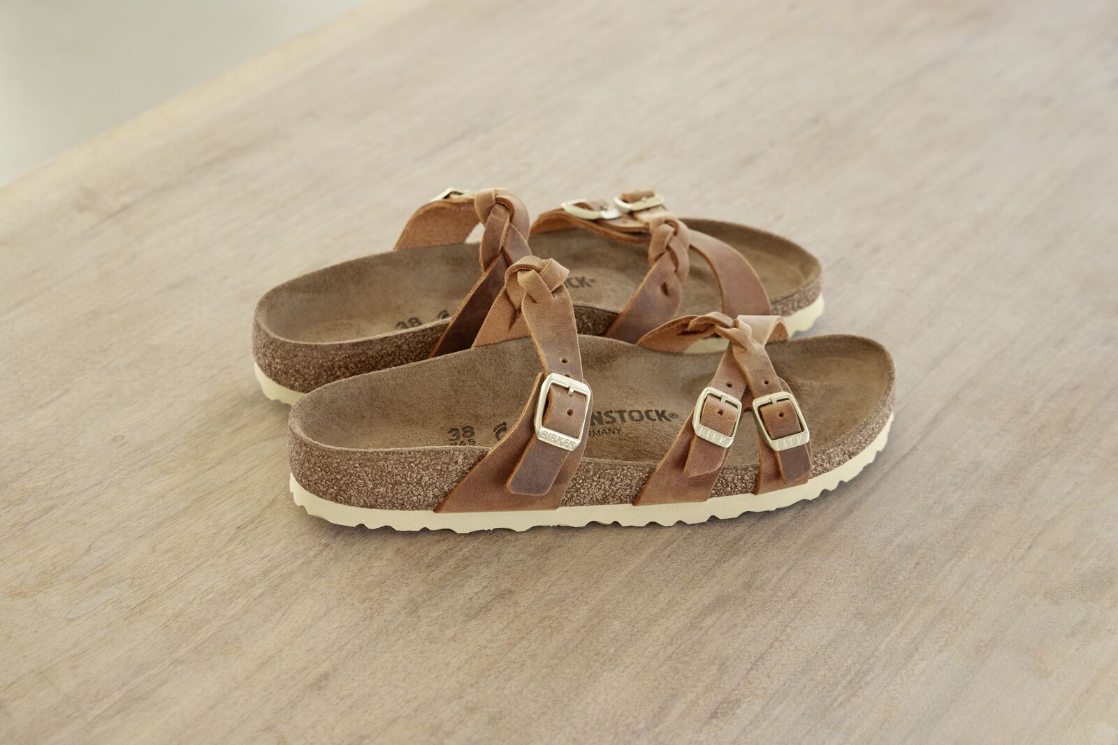 BIRKENSTOCK FRANCA BRAIDED LEATHER | COGNAC