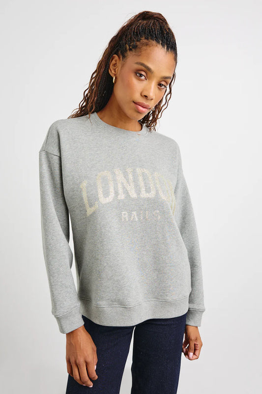RAILS THE VARSITY SWEATSHIRT | LONDON GLITTER