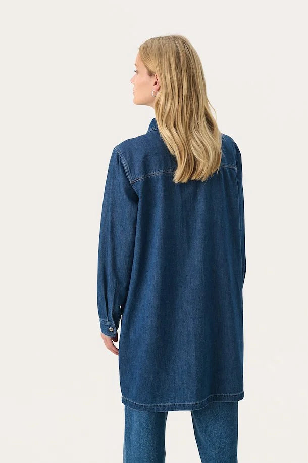 PART TWO STINE DENIM DRESS | MEDIUM BLUE