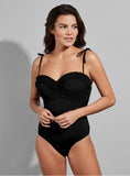 Load image into Gallery viewer, EMPREINTE KISS BANDEAU SWIMSUIT | BLACK
