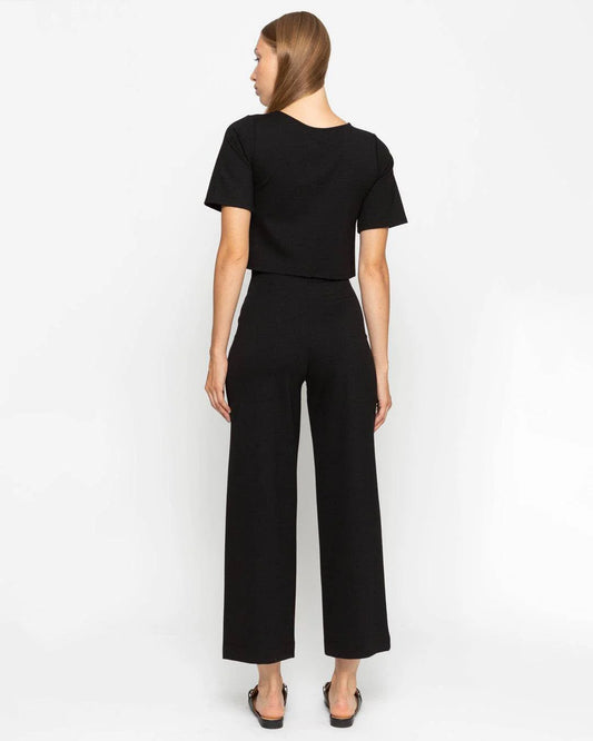 RIPLEY RADER PONTE KNIT CROPPED STRAIGHT LEG PANT | BLACK