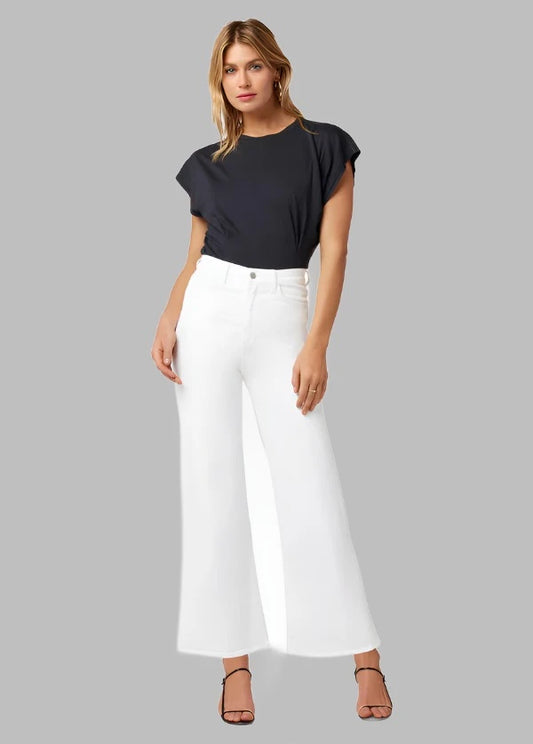 JOE'S THE MIA HI RISE ANKLE WIDE LEG | WHITE