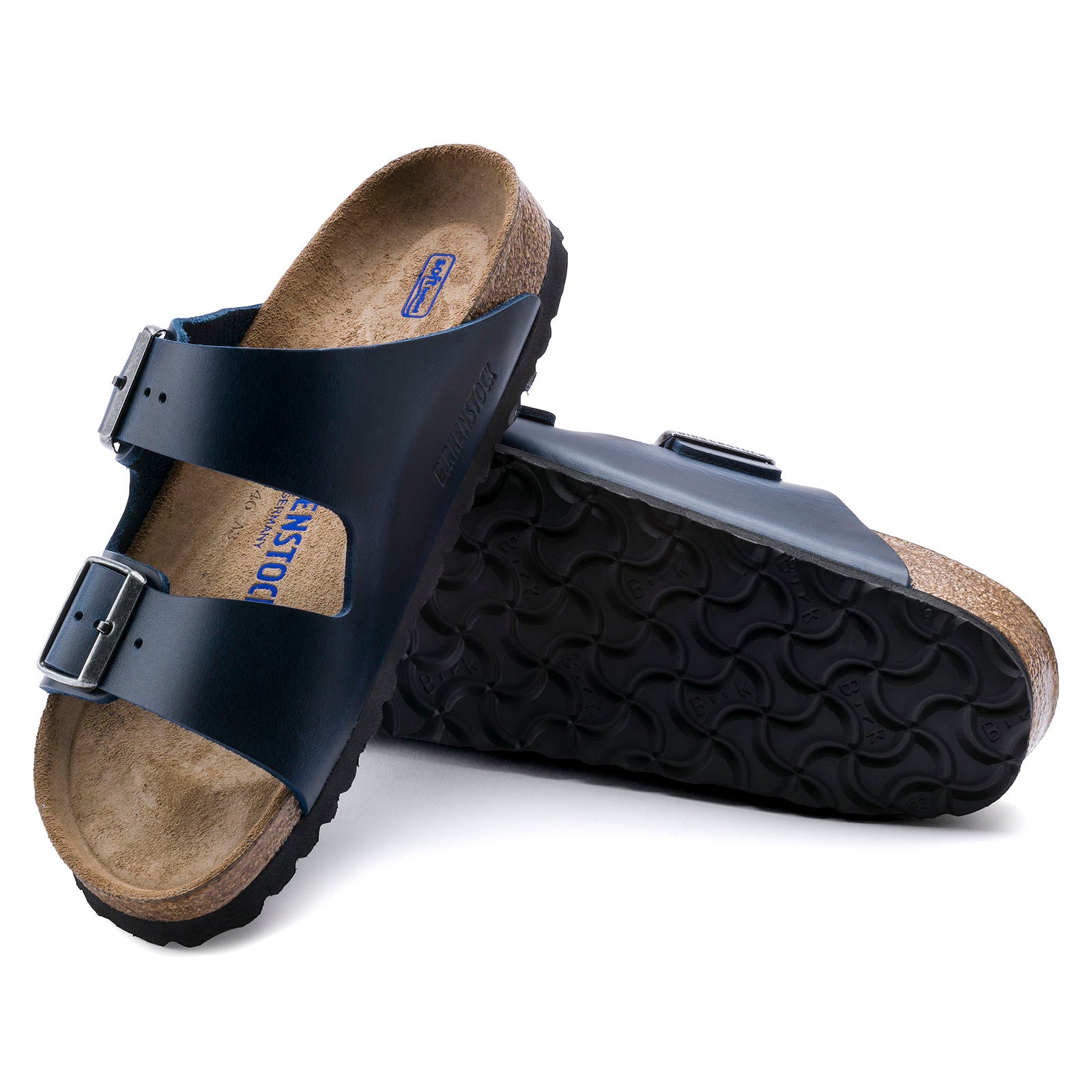 BIRKENSTOCK ARIZONA SOFT FOOTBED LEATHER | BLUE