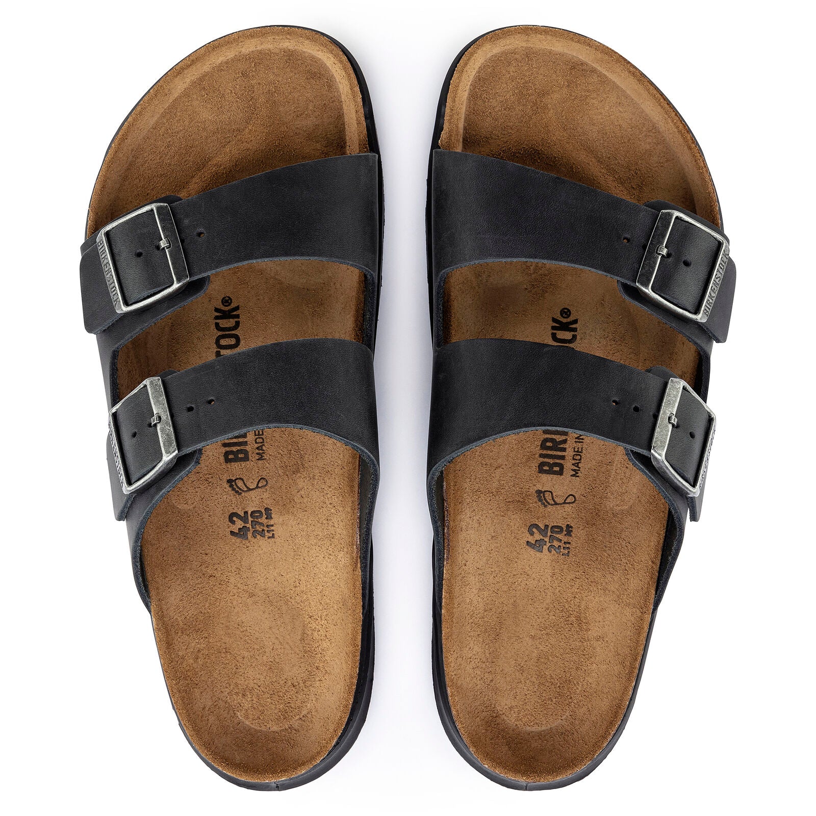 BIRKENSTOCK ARIZONA CROSSTOWN LEATHER | BLACK