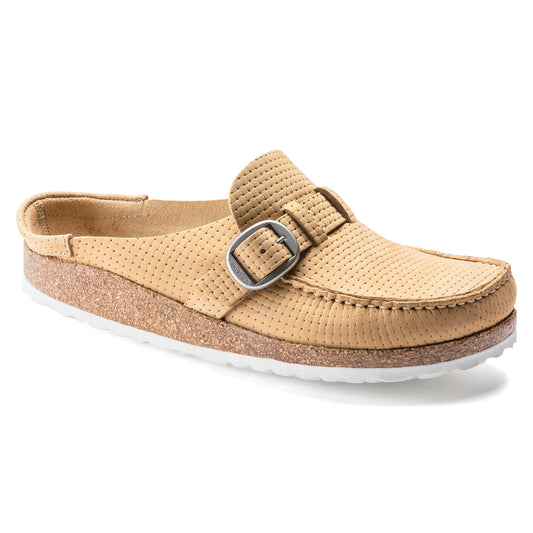 BIRKENSTOCK BUCKLEY NUBUCK EMBOSSED | LATTE