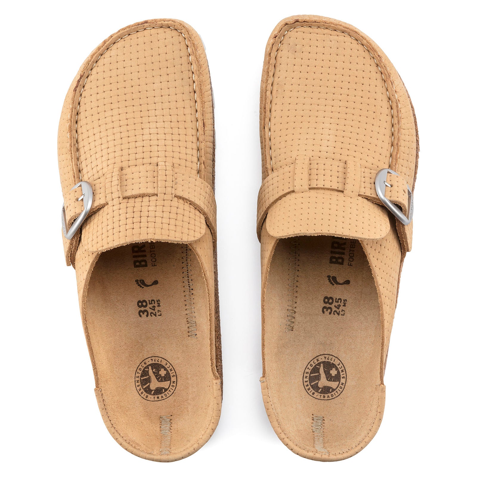 BIRKENSTOCK BUCKLEY NUBUCK EMBOSSED | LATTE