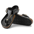 Load image into Gallery viewer, BIRKENSTOCK GIZEH BIG BUCKLE HIGH SHINE LEATHER | BLACK